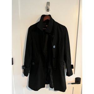 Black fitted peacoat